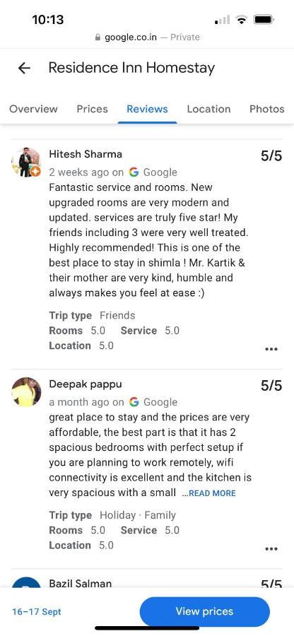Residence Inn Homestay شيملا المظهر الخارجي الصورة
